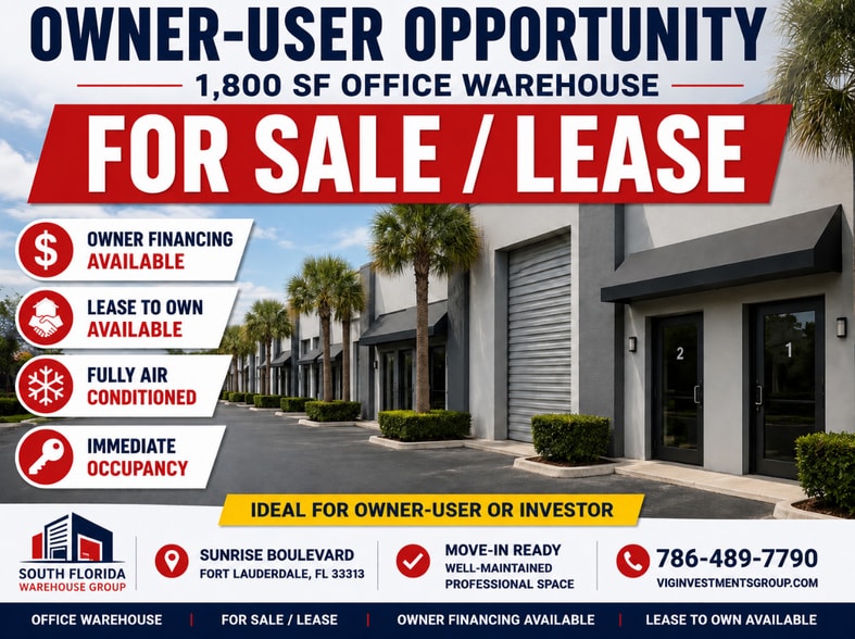 Primary Photo Of 6761 W Sunrise Blvd, Plantation Warehouse For Sale