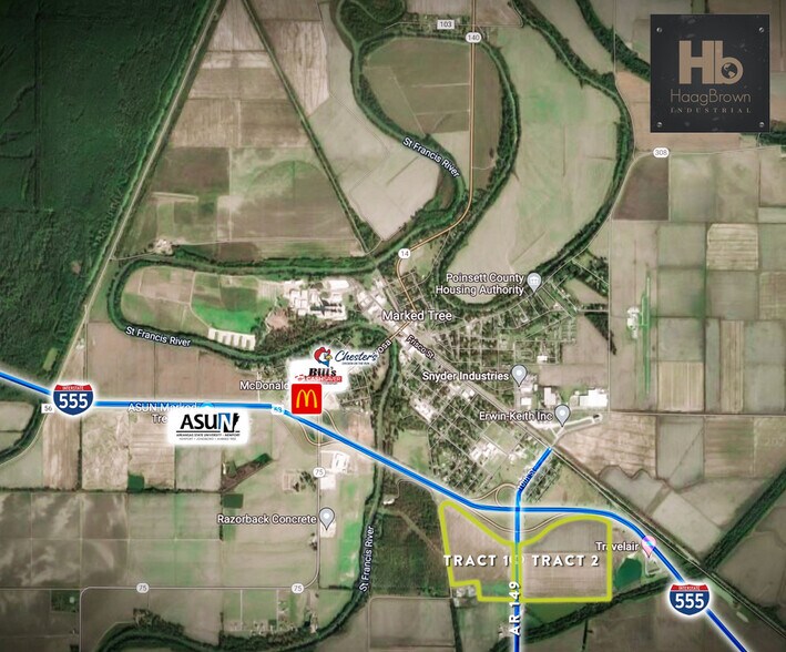 More Photos Of Corners of I-555 and Highway 149, Marked Tree Land For Sale