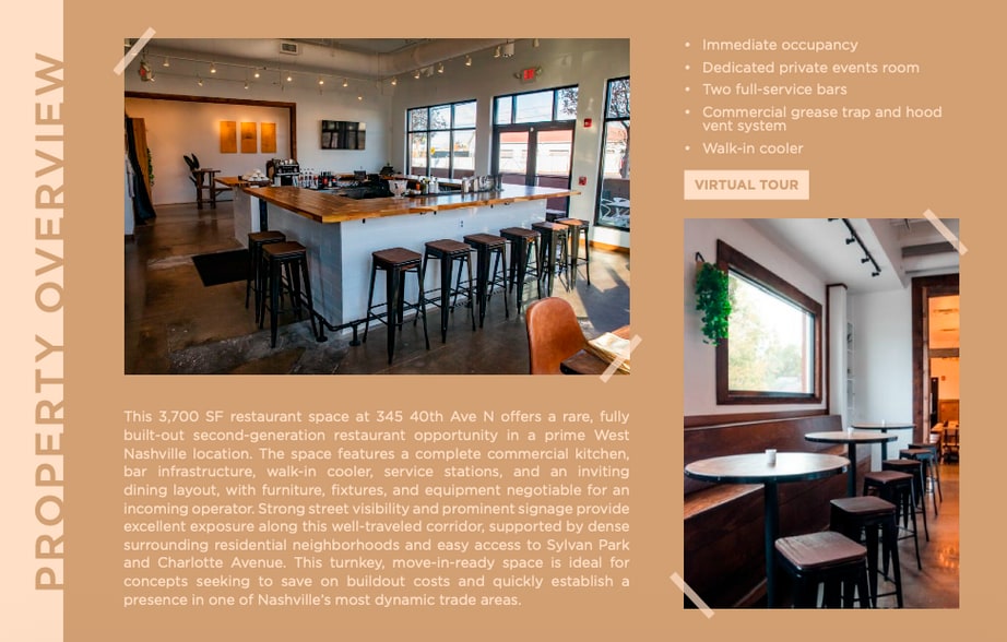 More Photos Of 345 40th Ave N, Nashville Restaurant For Lease