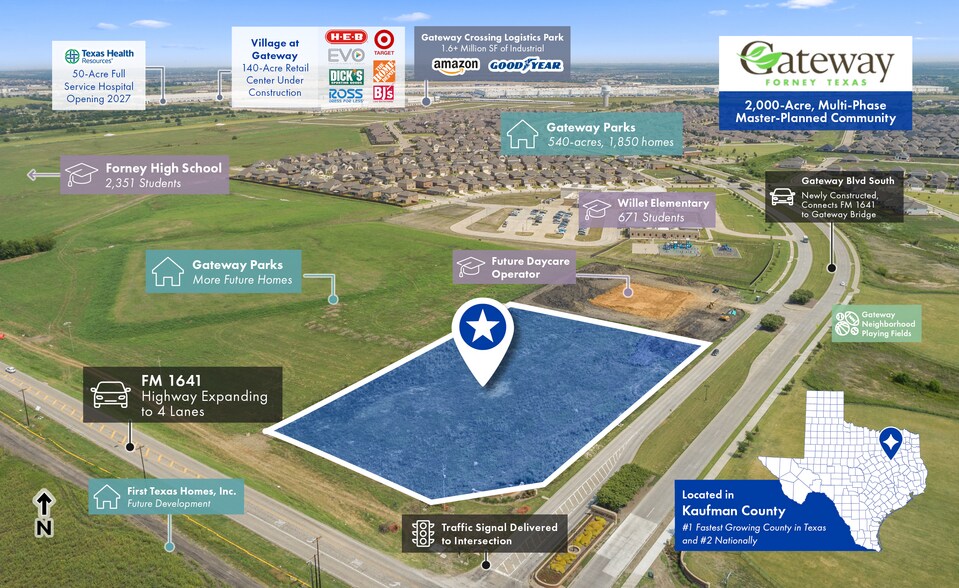 Primary Photo Of FM 1641 Hwy @ Gateway Blvd, Forney Land For Sale