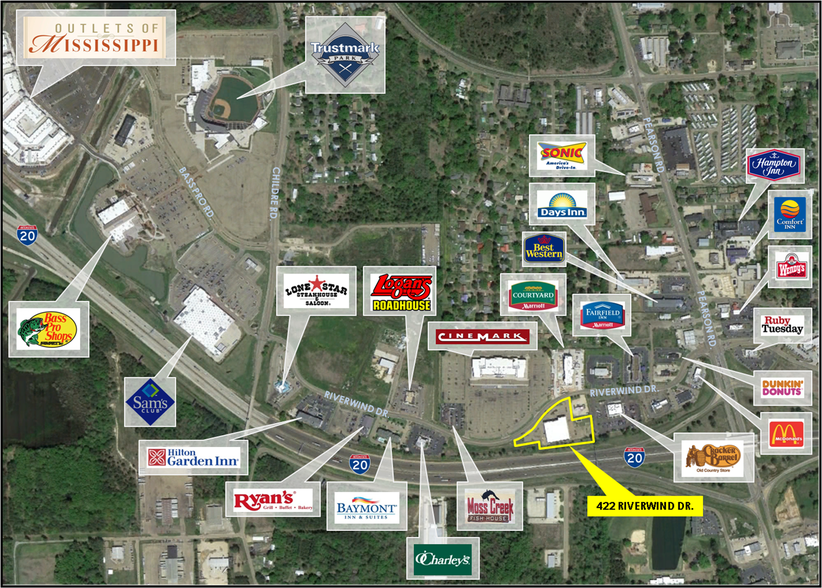 More Photos Of 422 Riverwind Dr, Pearl General Retail For Sale