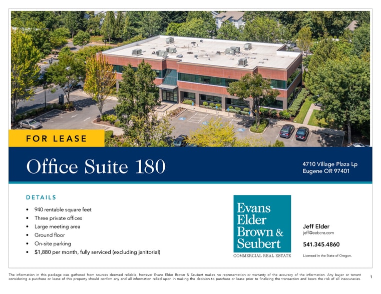 More Photos Of 4710 Village Plaza Loop, Eugene Office For Lease