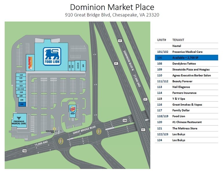 More Photos Of 910 Great Bridge Blvd, Chesapeake Unknown For Lease