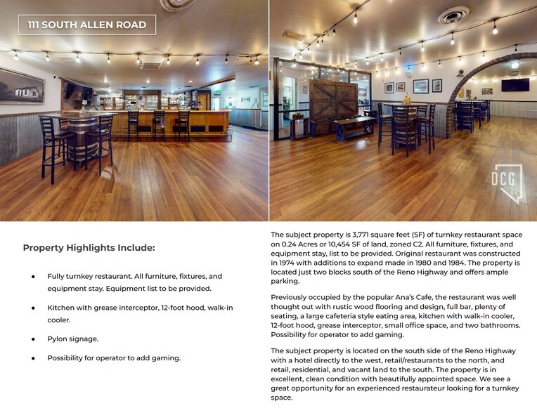 More Photos Of 111 Allen Rd, Fallon Restaurant For Sale