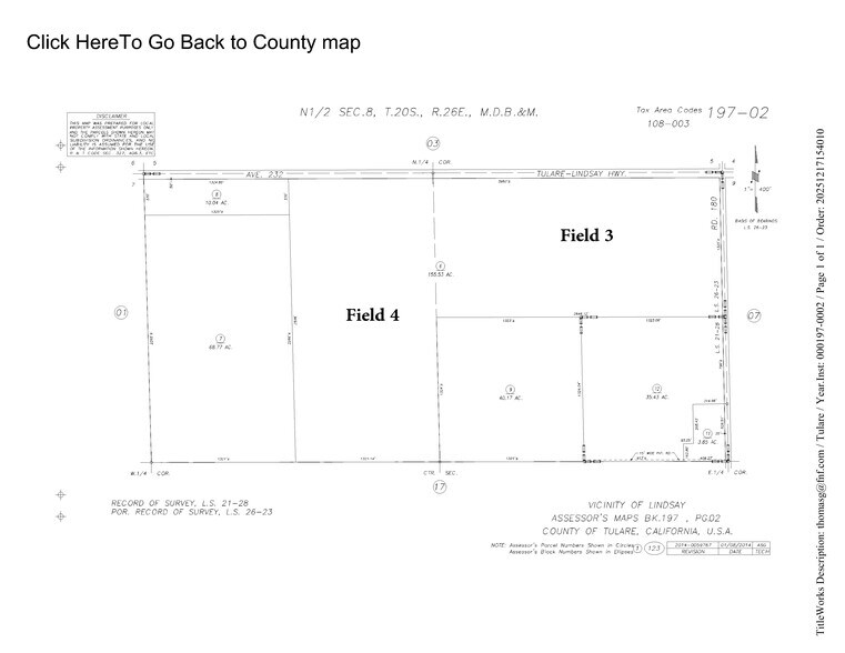 More Photos Of 23388 Road 180, Lindsay Land For Sale