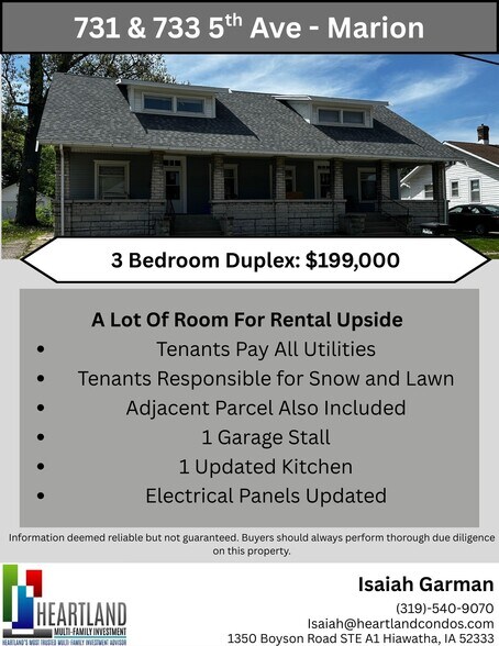 More Photos Of 733 5th Ave, Marion Multifamily For Sale