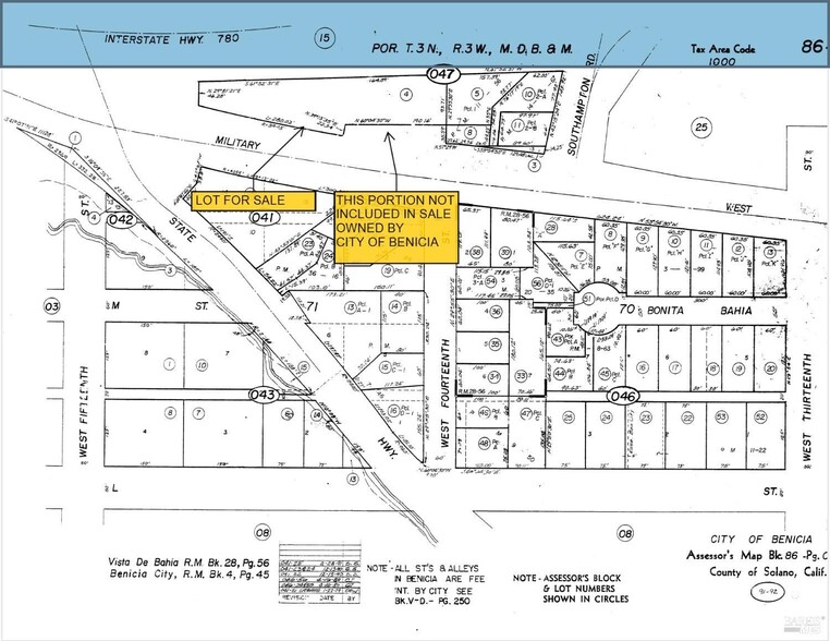 Primary Photo Of 1400 Military w, Benicia Land For Sale