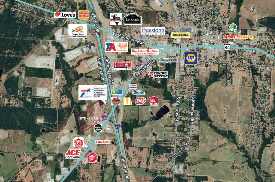 More Photos Of Interstate 45 & US Highway 84, Fairfield Land For Sale