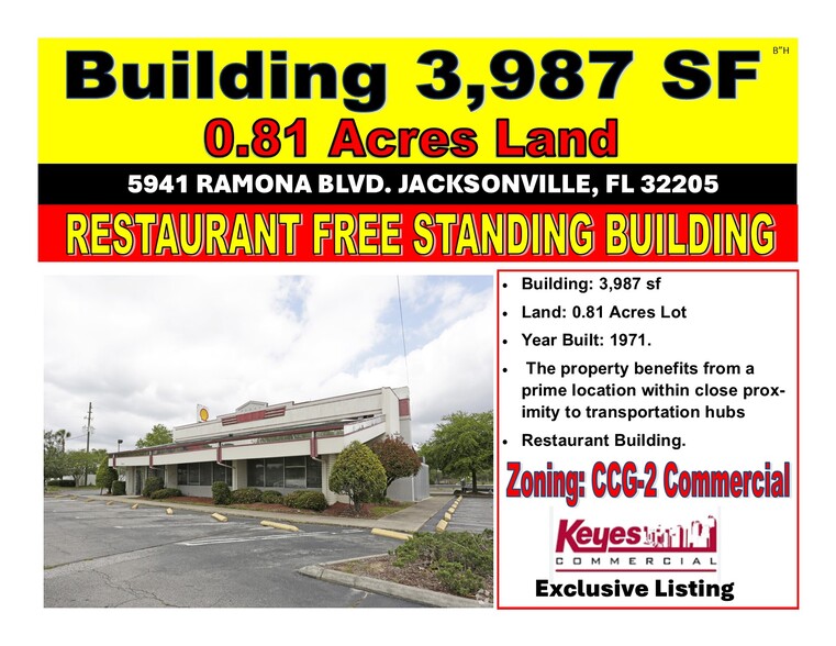 Primary Photo Of 5941 Ramona Blvd, Jacksonville Restaurant For Lease