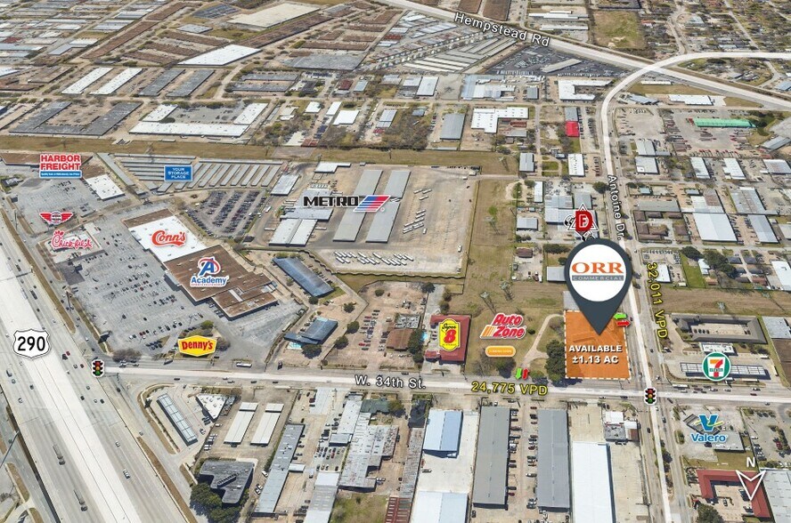 Primary Photo Of W 34th St. & Antoine Dr., Houston Land For Lease