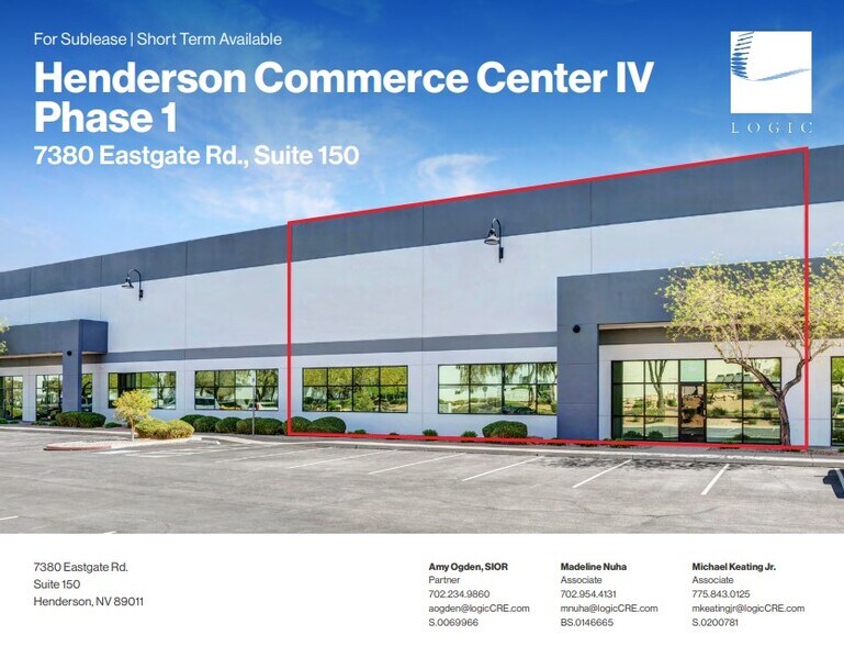 Primary Photo Of 7380 Eastgate Rd, Henderson Warehouse For Lease