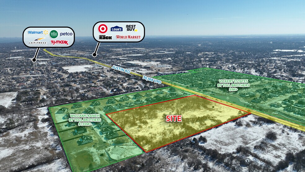 Primary Photo Of NWQ Justin Rd & Vickery Blvd, Copper Canyon Land For Sale