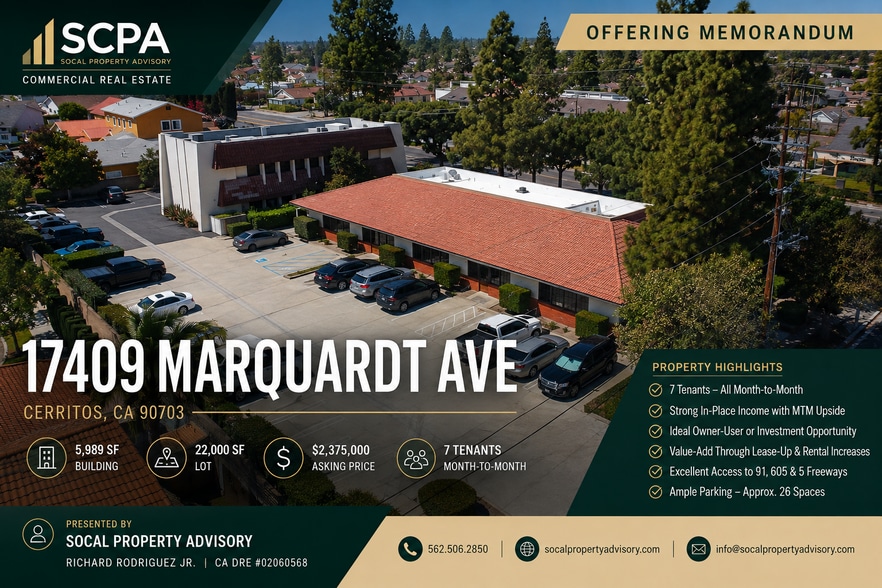 Primary Photo Of 17409 Marquardt Ave, Cerritos Office For Sale