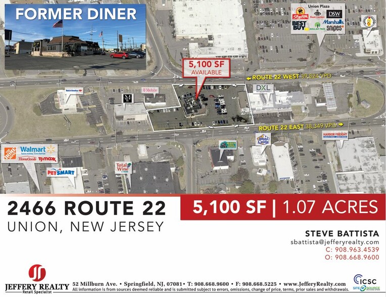 Primary Photo Of 2466 Route 22, Union Township Restaurant For Lease