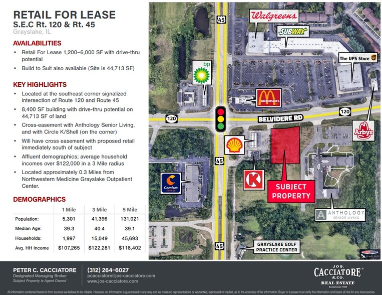 Primary Photo Of SEC Route 120, Grayslake Freestanding For Lease