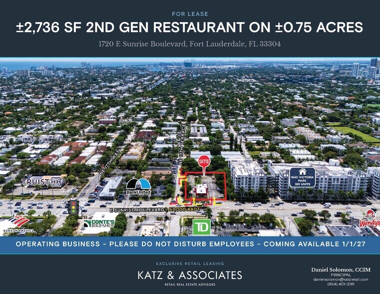 Primary Photo Of 1720 E Sunrise Blvd, Fort Lauderdale Fast Food For Lease