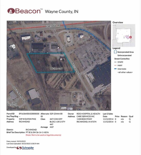 More Photos Of 539 W Eaton Pike, Richmond Land For Sale