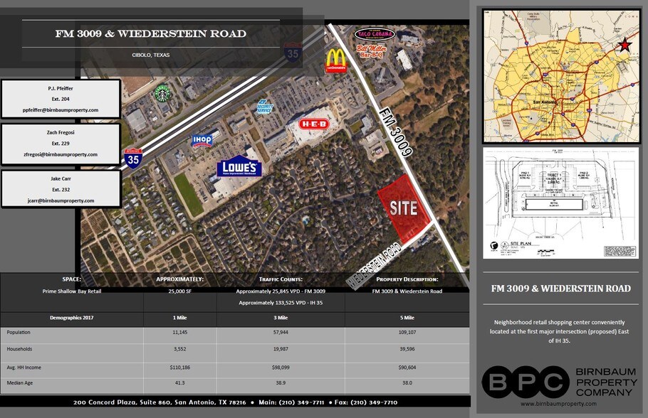 More Photos Of FM 3009 & Wiederstein Rd, Schertz General Retail For Lease
