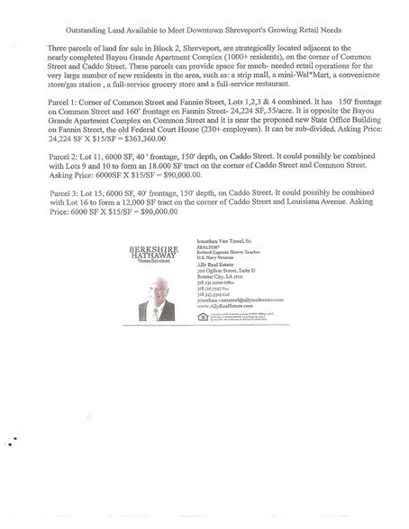 More Photos Of 730 Fannin St, Shreveport Land For Sale