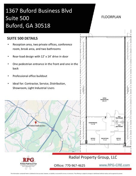 More Photos Of 1367 Buford Business Blvd, Buford Warehouse For Sale