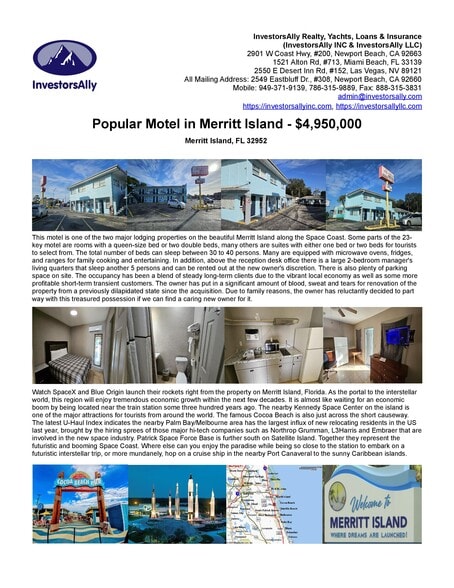 More Photos Of 430 W Merritt Island Cswy, Merritt Island Hotel For Sale