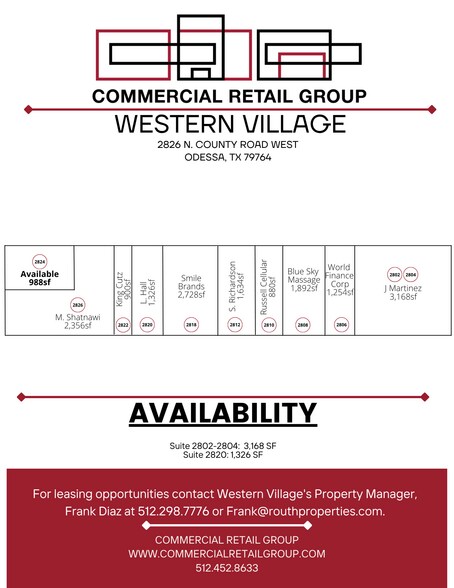 More Photos Of 2802-2826 County Rd W, Odessa Storefront For Lease