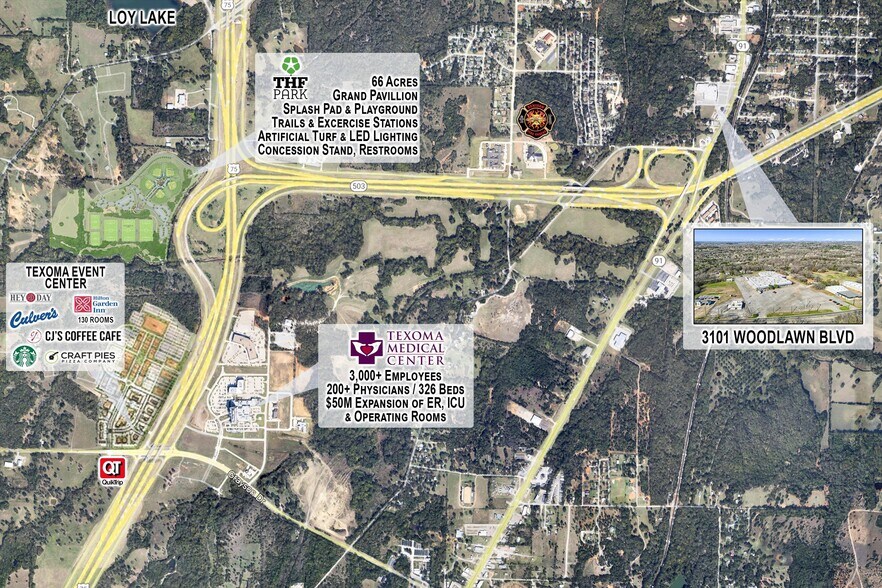 More Photos Of 3101 Woodlawn Blvd, Denison Flex For Sale