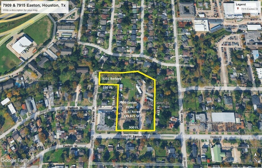 Primary Photo Of 7915 Easton St, Houston Land For Sale