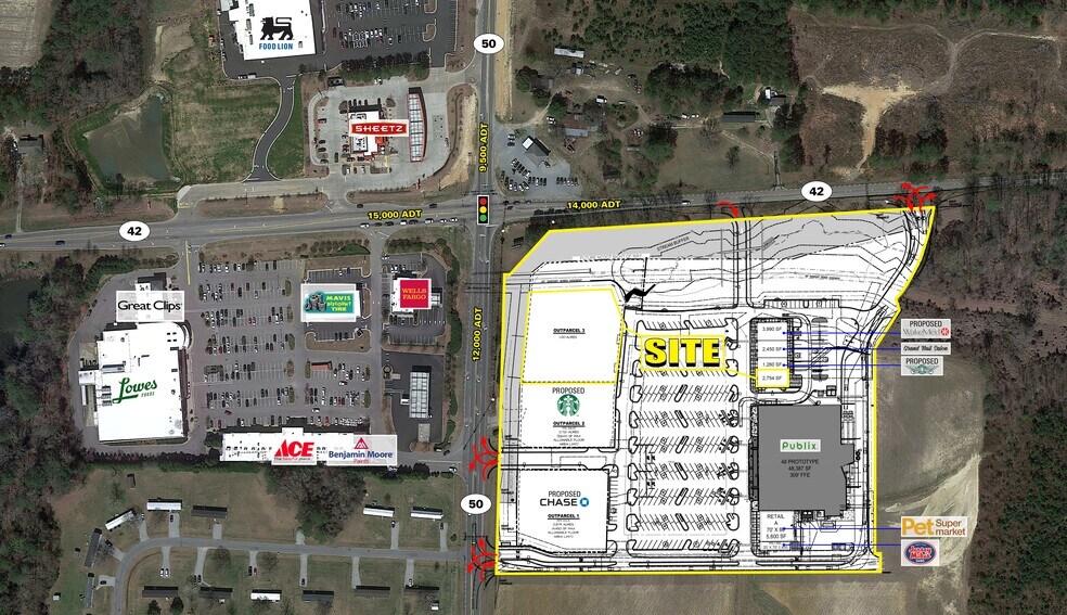 More Photos Of NC-42 @ NC-50, Garner Land For Lease