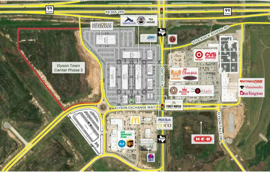 More Photos Of Elyson Exchange Way, Cypress Storefront Retail Office For Lease