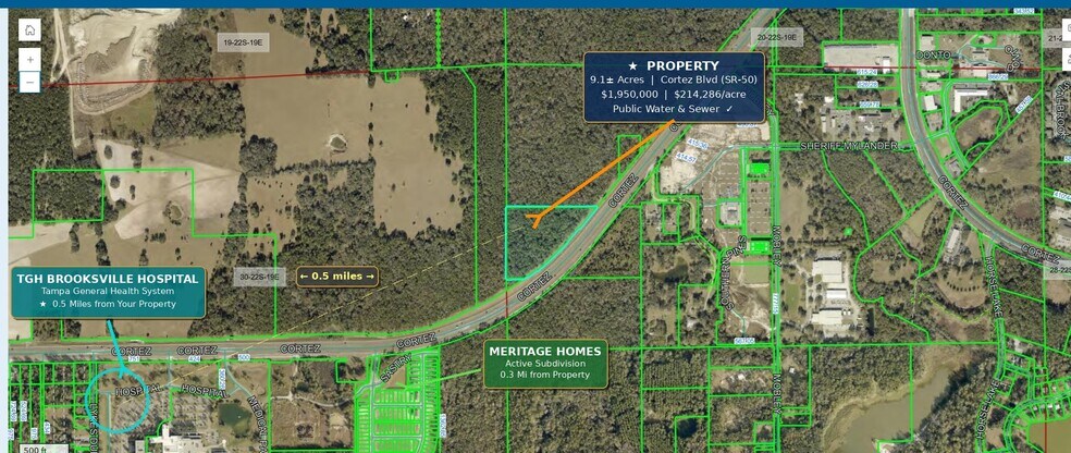 Primary Photo Of Cortez Blvd @ Near Mobley Road, Brooksville Land For Sale