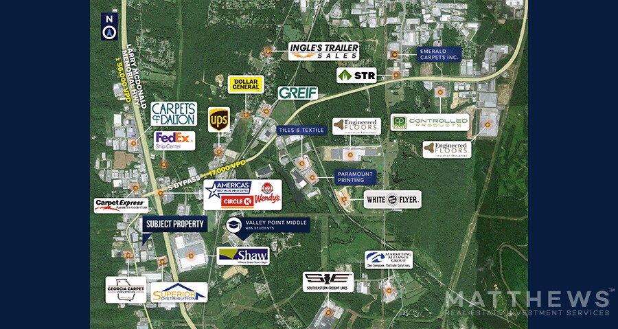 More Photos Of 3355 Blake Dr SW, Dalton Parking Lot For Lease