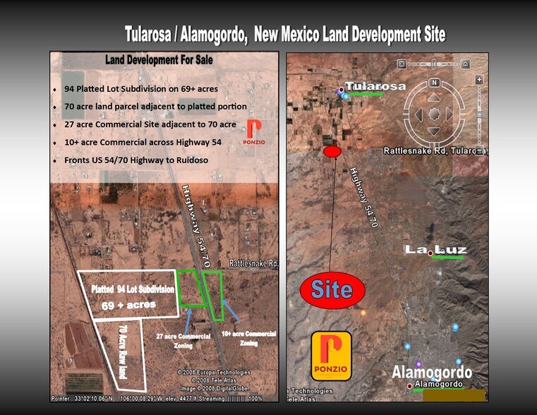 Primary Photo Of Rattlesnake Rd @ NM-70 / US-54, Tularosa Land For Sale