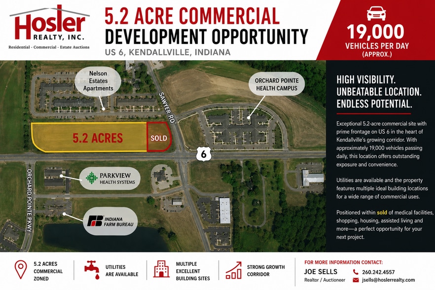 Primary Photo Of 6 North st, Kendallville Land For Sale