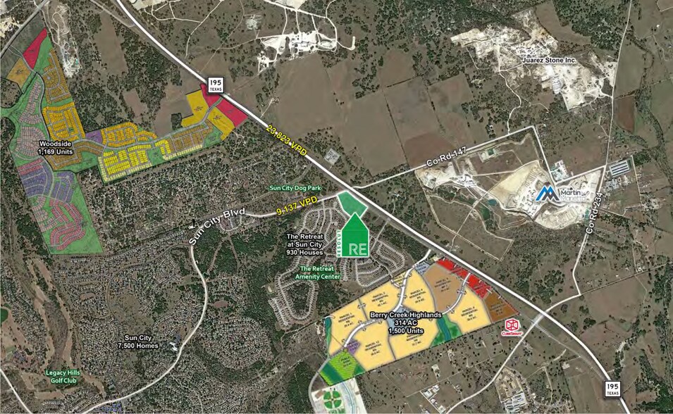 More Photos Of TX-195 & Sun City Blvd, Georgetown Land For Sale