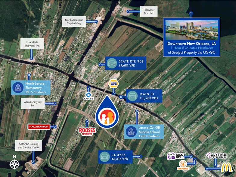 More Photos Of 13210 West Main Street, Larose Freestanding For Sale