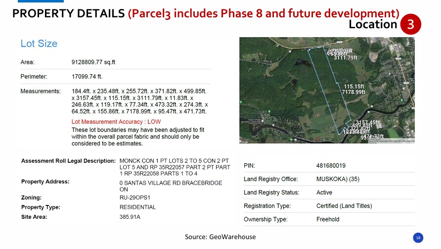 More Photos Of 190 Santas Village Road, Bracebridge Land For Sale