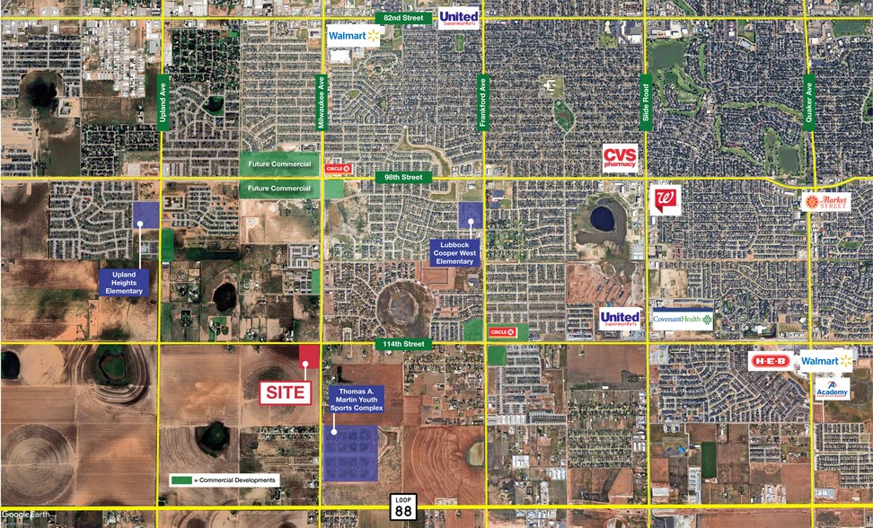 Primary Photo Of 114th Street @ Milwaukee Avenue, Lubbock Land For Sale