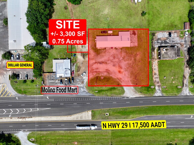 More Photos Of 6490 US-29 Hwy, Molino Auto Repair For Lease