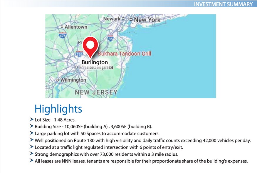 More Photos Of 125 Us-130, Burlington Storefront Retail Office For Sale