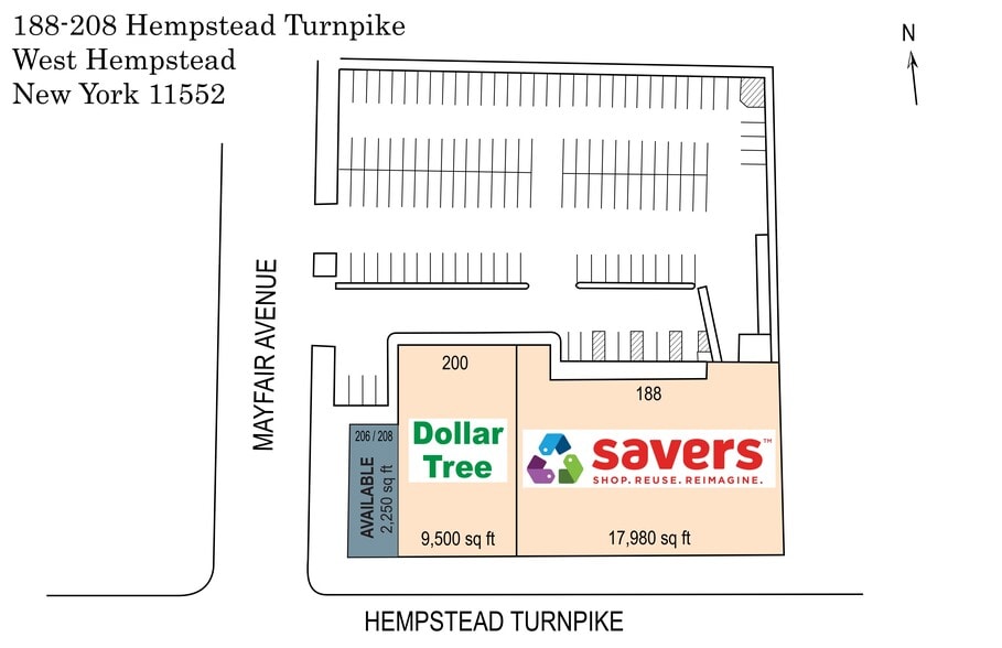 Primary Photo Of 188-208 Hempstead Tpke, West Hempstead General Retail For Lease