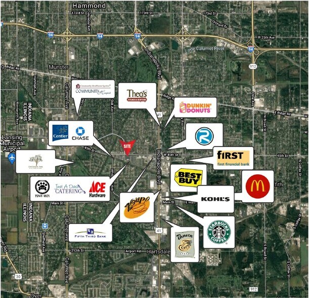 More Photos Of 1810-1868 45th St, Munster Unknown For Lease