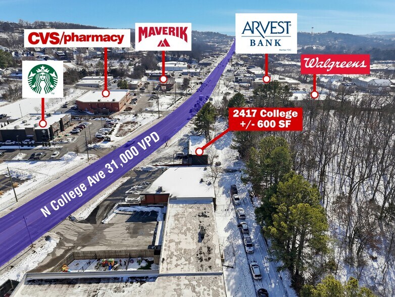 More Photos Of 2417 N College Ave, Fayetteville Freestanding For Lease