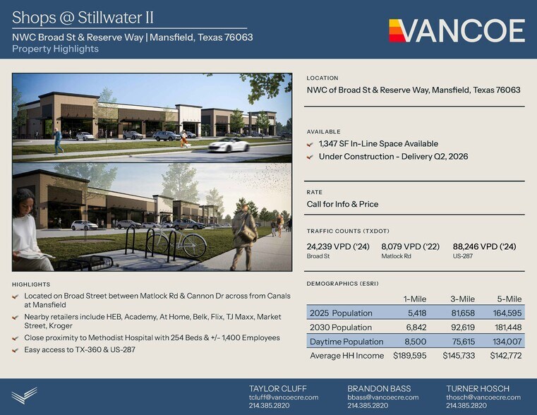 More Photos Of NWC of Broad St & Reserve Way, Mansfield Unknown For Lease