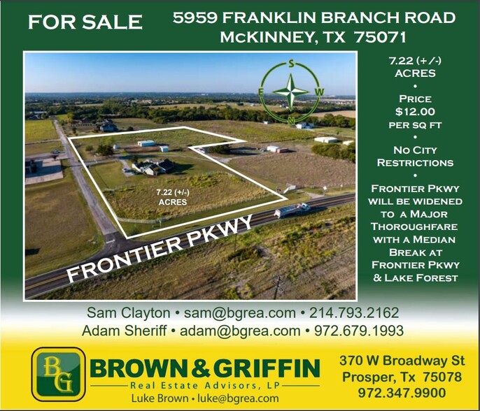 Primary Photo Of 5959 Franklin Branch Rd, McKinney Land For Sale