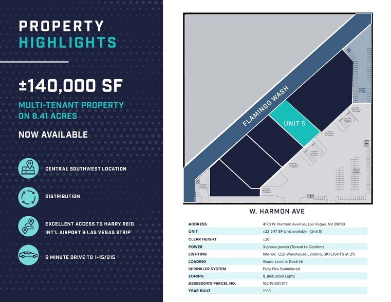 More Photos Of 4170 W Harmon Ave, Las Vegas Warehouse For Lease