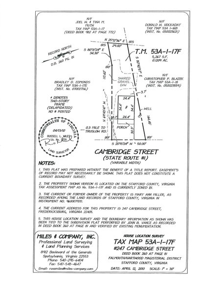 More Photos Of 247 Cambridge St, Fredericksburg Land For Sale