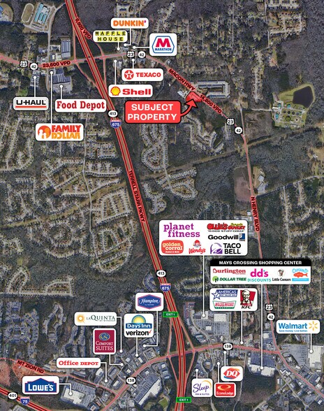 More Photos Of 6631 Highway 42, Rex Unknown For Lease