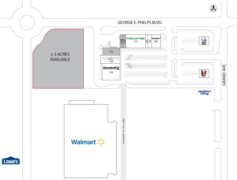 More Photos Of 100-132 George E Phelps Blvd, Carthage General Retail For Lease