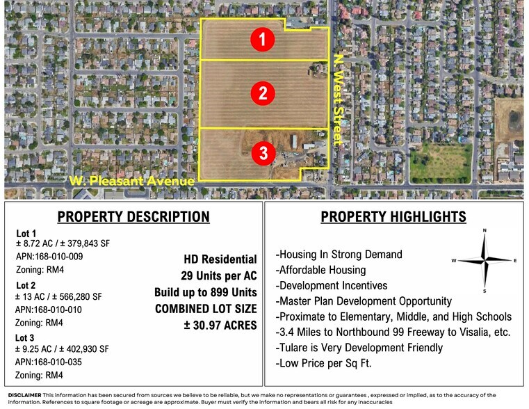 More Photos Of 907 N West St, Tulare Land For Sale